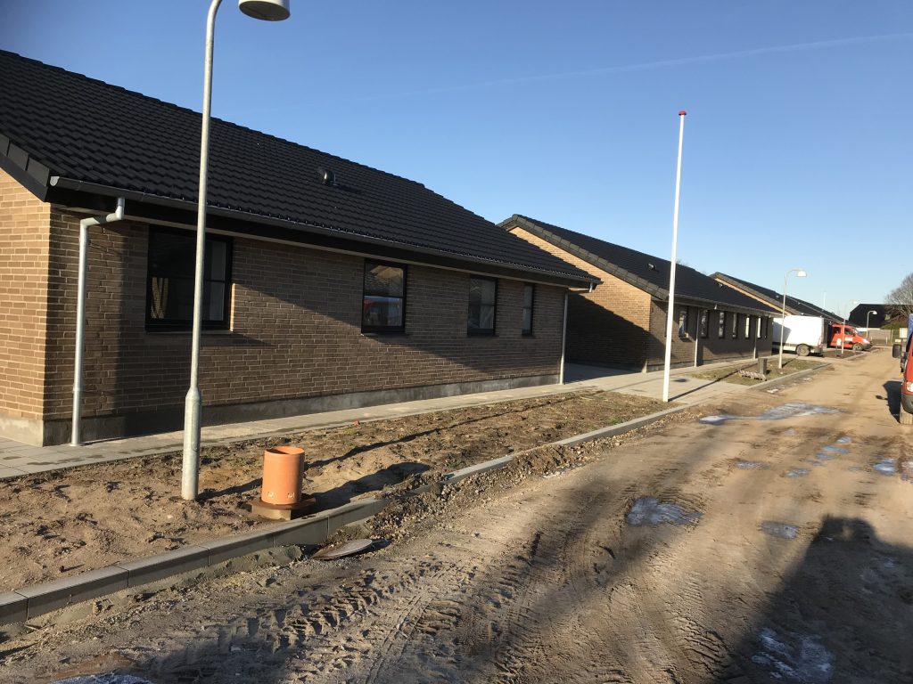 Landinspektør Vest bygningsafsætning rækkehuse Tarp Esbjerg